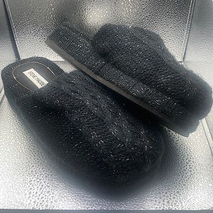 Stylish Steven Madden Slip on /Clogs Black Sparkle Shoes - Size 9